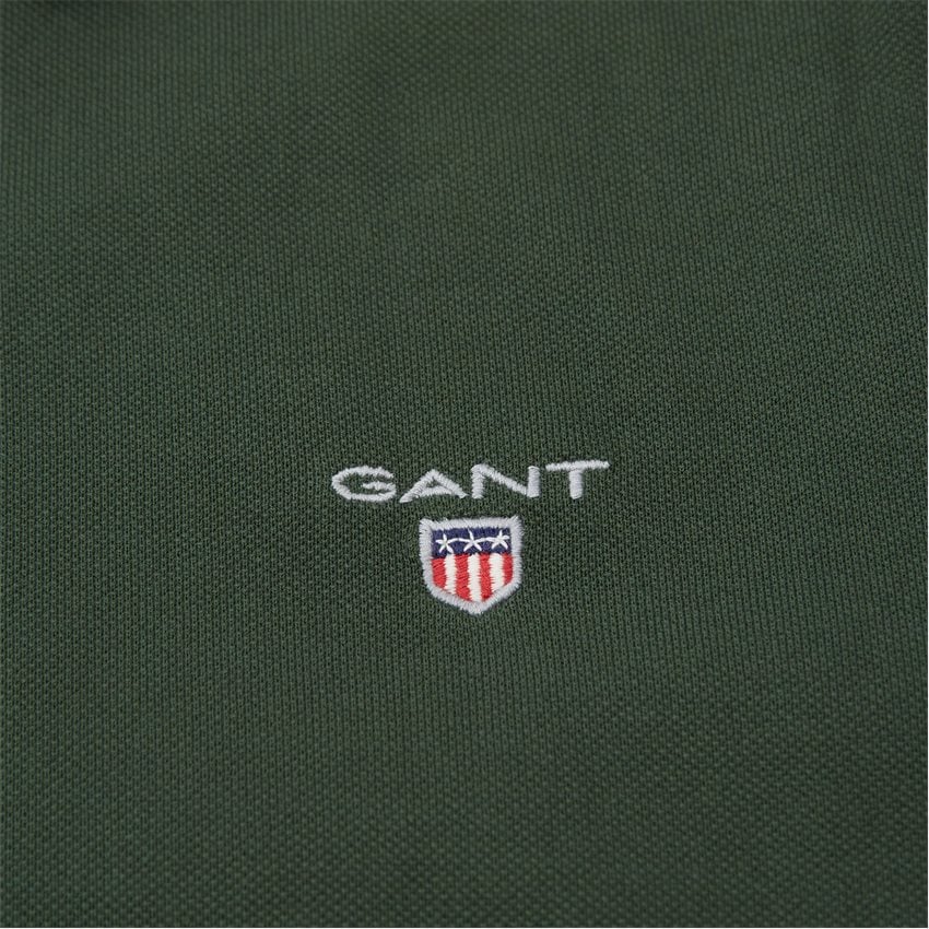 Gant T-shirts ORIGINAL PIQUE LS RUGGER 5201 AW22 STORM GREEN